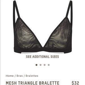 NWT Skims Mesh Triangle Bralette